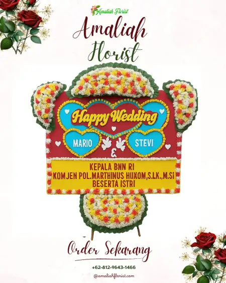 Papan Bunga Pernikahan Trimomukti